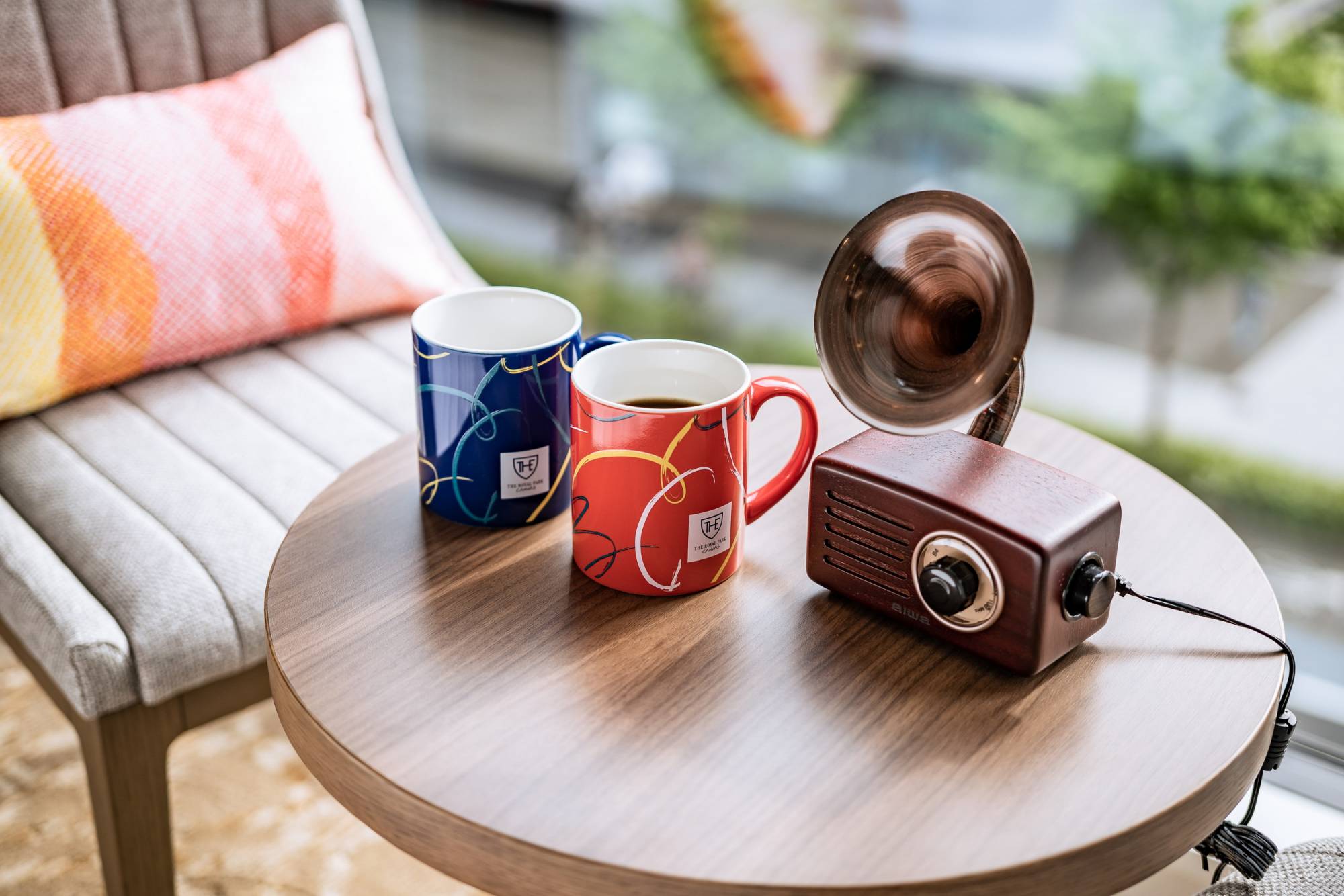 Original mugs are also on sale at the front desk. Listen to your favorite music with Bluetooth Speaker.