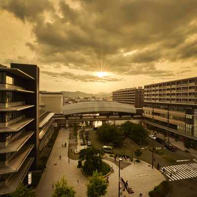 二条駅側の景色