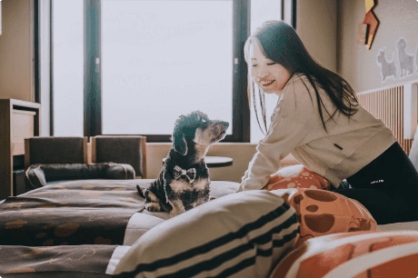 ワンちゃん（ペット）と一緒に泊まる